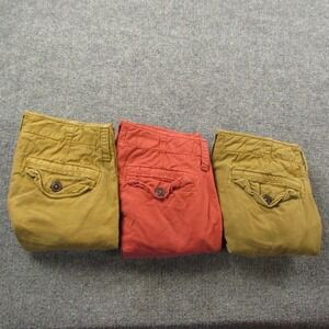 American Eagle Outfitter Cargo Shorts Men 30 Classic Pockets Lot of 3 Salmon Tan